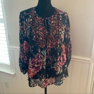 Danial Rainn floral blouse top shirt